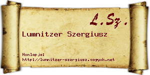 Lumnitzer Szergiusz névjegykártya