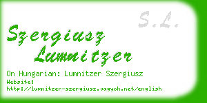 szergiusz lumnitzer business card